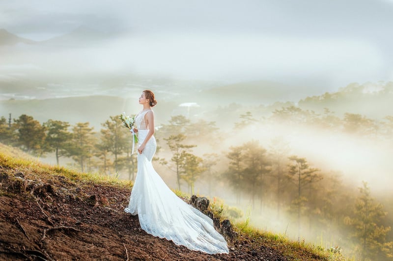 Bride in an enchanting setting