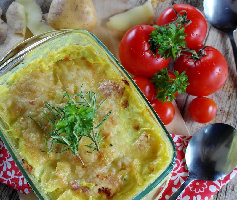 Truffle Oil Infused Potato Gratin